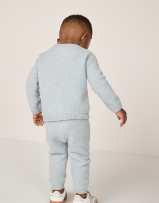 Brushed Wool Cardigan & Leggings Set (0–24mths)