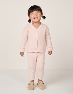 Brushed Wool Cardigan & Leggings Set (0–24mths)