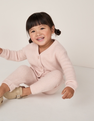 Brushed Wool Cardigan & Leggings Set (0–24mths)
