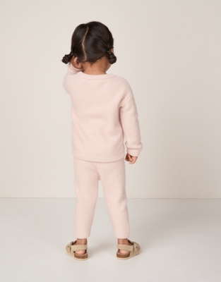 Brushed Wool Cardigan & Leggings Set (0–24mths)