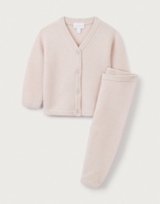 Brushed Wool Cardigan & Leggings Set (0–24mths)