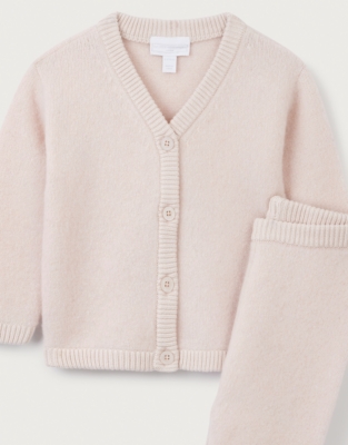Brushed Wool Cardigan & Leggings Set (0–24mths)