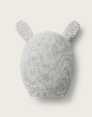 Bunny Bonnet with Cashmere (0–2yrs)