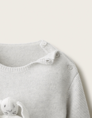 Bunny Pocket Jumper with Cashmere (0–2yrs)