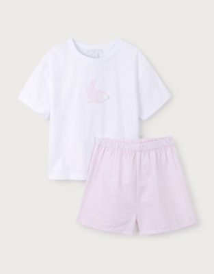 White company store baby girl pyjamas