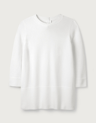 Button-Back Cotton Jumper | Jumpers & Cardigans | The White Company UK