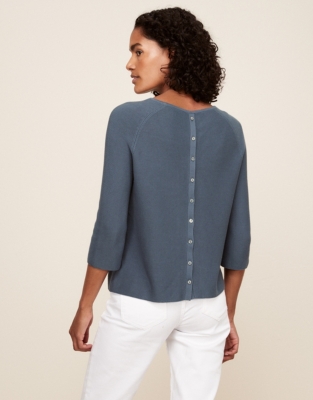 ButtonBack Cotton Jumper Clothing Sale The White Company UK