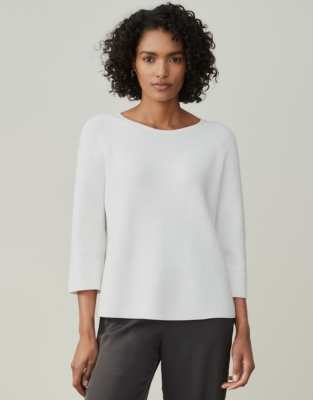 Button-Back Cotton Sweater | Sweaters & Cardigans | The White Company US