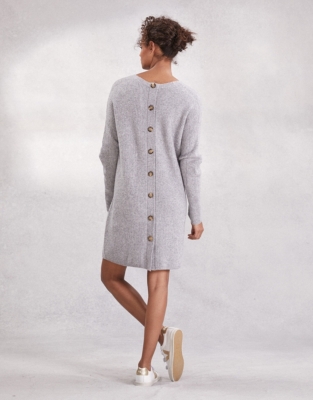 Button Back Dress With Wool All Clothing Sale The White Company US