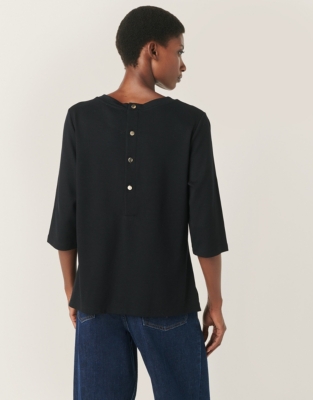 Button Back Jersey T-Shirt