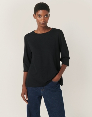 Button Back Jersey T-Shirt