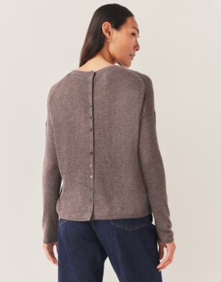 Button Back Jumper with Cashmere