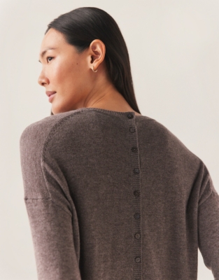 Button Back Jumper with Cashmere