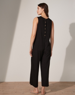 Button cheap back jumpsuit