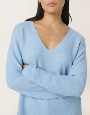 Button Back Sweater with Cashmere