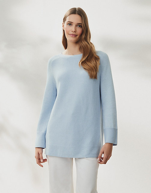 Button-Back Textured Stitch Jumper | Clothing Sale | The White Company UK