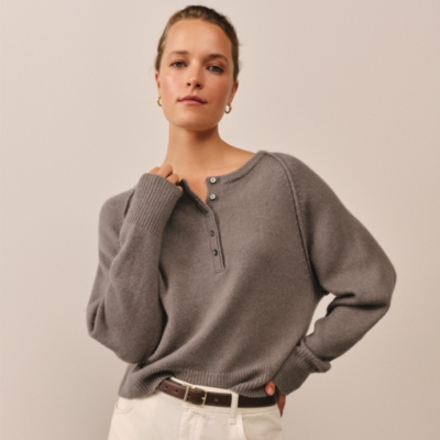 Button Detail Jumper with Alpaca