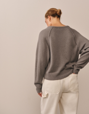 Button Detail Jumper with Alpaca - Putty