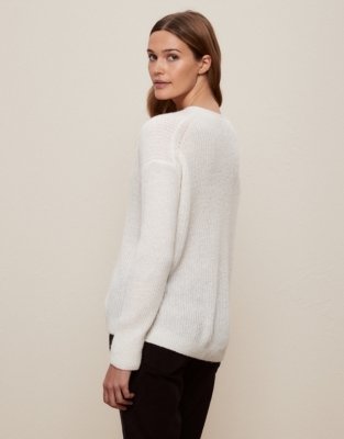 Button Detail Jumper with Alpaca | Clothing Sale | The White Company UK