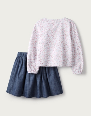Button Skirt & Floral Top Set (1-6yrs) | Baby & Children's Sale | The ...