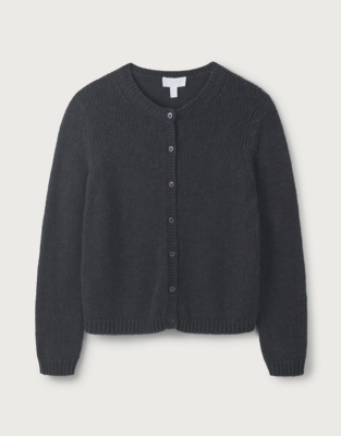 Button-Through Crew-Neck Cardigan With Alpaca | All Clothing Sale | The ...