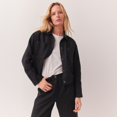 Button Through Linen Jacket 