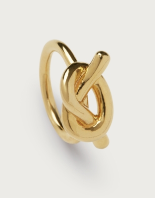 Césart Gold Plated Knot Ring