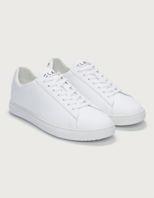 Non leather sales white trainers