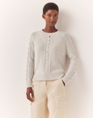 Cable Detail Jumper with Cashmere