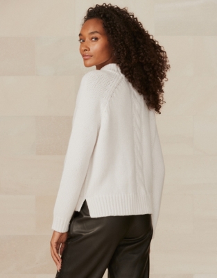 Cable-Front Jumper With Alpaca | Clothing Sale | The White Company UK