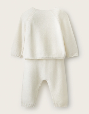 Cable Jumper & Leggings Set with Cashmere (0–4yrs)
