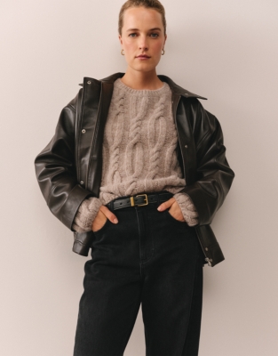 Cable Jumper with Alpaca