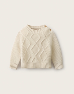Cable Jumper with Cashmere (0–4yrs) 