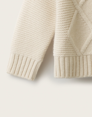 Cable Jumper with Cashmere (0–4yrs) 