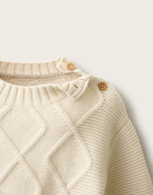 Cable Jumper with Cashmere (0–4yrs) 