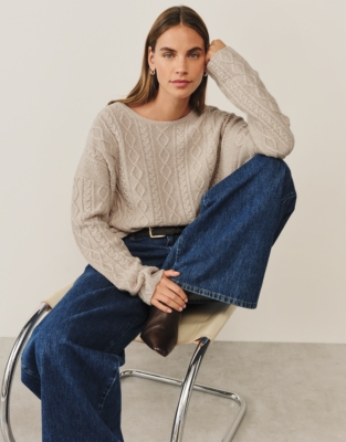 Cable Jumper with Cashmere