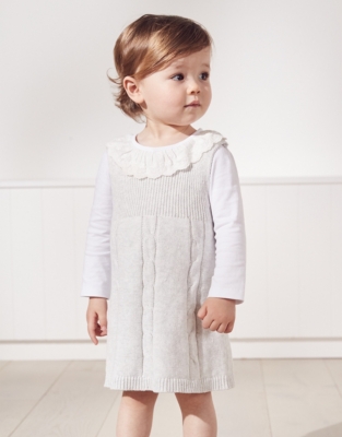 baby girl cable knit sweater dress