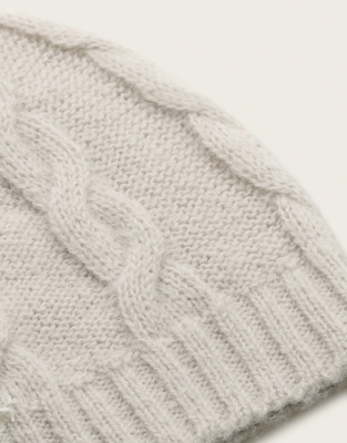 Cable-Knit Hat with Alpaca