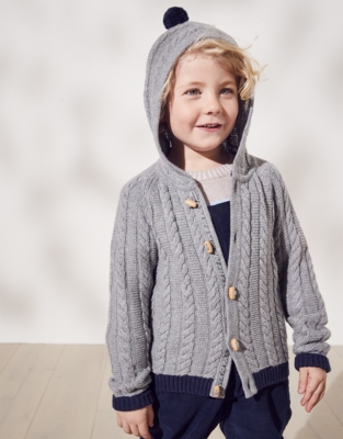 Cable-Knit Hooded Cardigan (18mths-6yrs) | Children's Clothing Sale ...