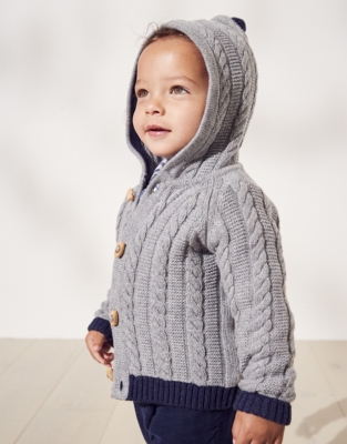 Baby boy 2024 cable knit cardigan