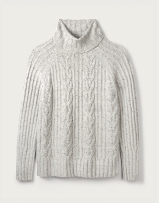 Cable Roll-Neck Jumper | Clothing Sale | The White Company UK