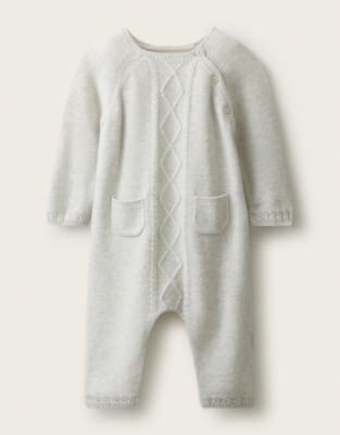 Cable Romper with Cashmere (0-2yrs)  