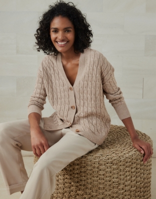 Cable boyfriend clearance cardigan