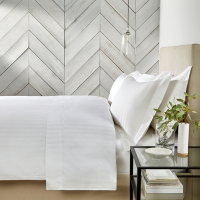 Cambridge Stripe Flat Sheet Set of 2 Cambridge Stripe Cotton Bed