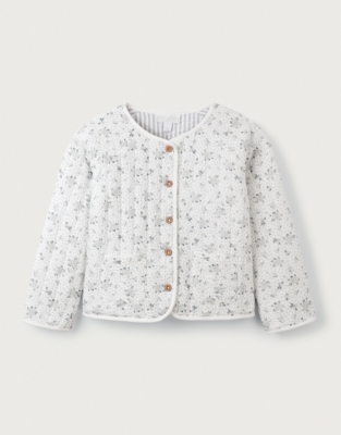 Camille Organic Crinkle Cotton Reversible Quilted Jacket (18mths–6yrs)