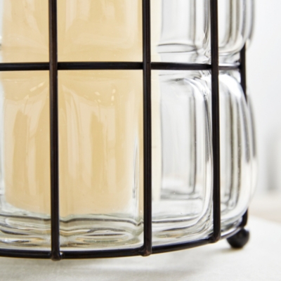 Captured Glass Large Hurricane Lantern Home Accessories Sale The