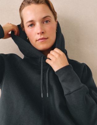 Carbon Finish Cropped Hoodie