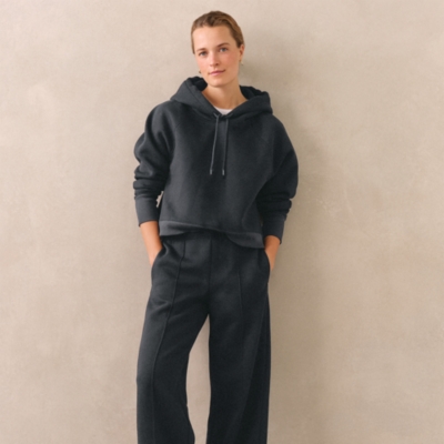 Carbon Finish Wide Leg Trouser