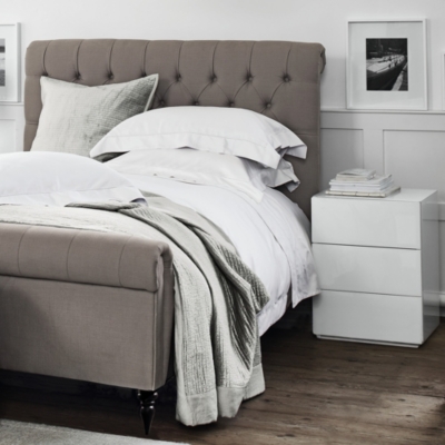 Carlton Glass Bedside Table Bedroom Furniture The White Company UK