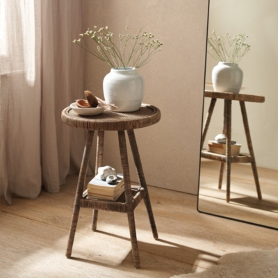 White stool deals side table